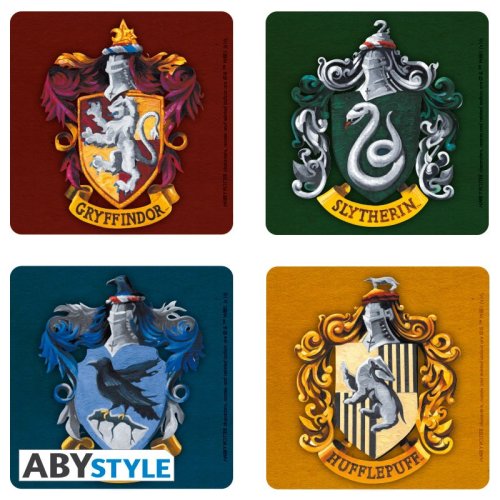 Abystyle - Set 4 suporturi pahare - harry potter - houses