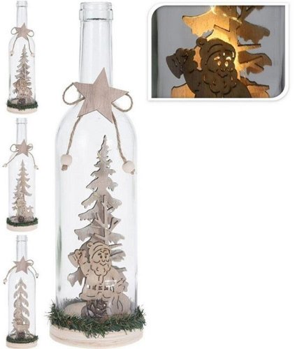 Sticla decorativa cu Led - Santa Snowman Reindeer Xmas