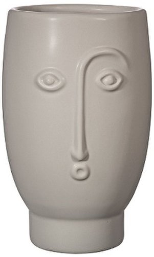 Vaza - face vase matte grey