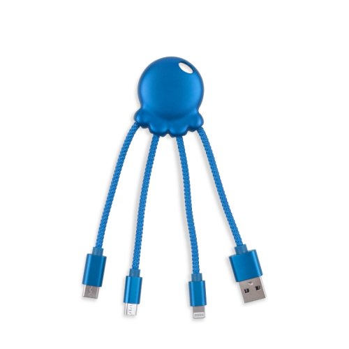 Adaptor - octopus power 2 all-in-one adaptor metallic blue | xoopar