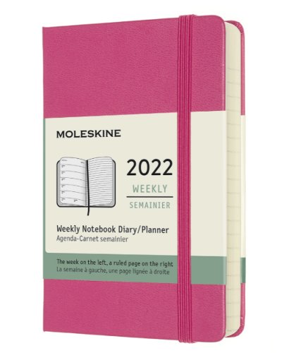 Agenda 2022 - 12-Month Weekly Planner - Pocket, Hard Cover - Pink Bouganvilla | Moleskine