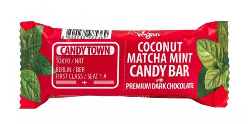 Baton - candy town: coconut matcha mint with dark chocolate | leya