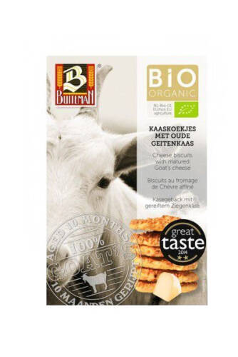 Biscuiti organici cu branza de capra maturata, 75gr | Unicorn Naturals