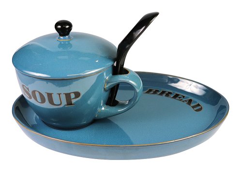 Bol pentru supa cu farfurie - Natural Colour Soup Bowl and Bread Plate | CGB Giftware