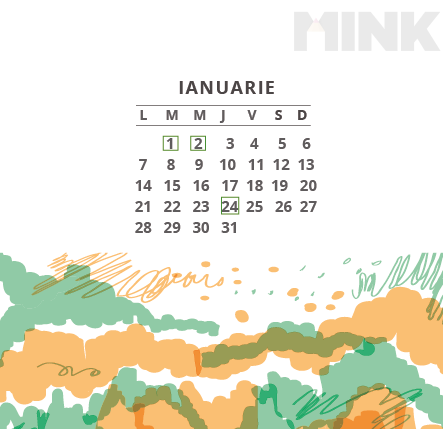Calendar de birou 2019 | Mink