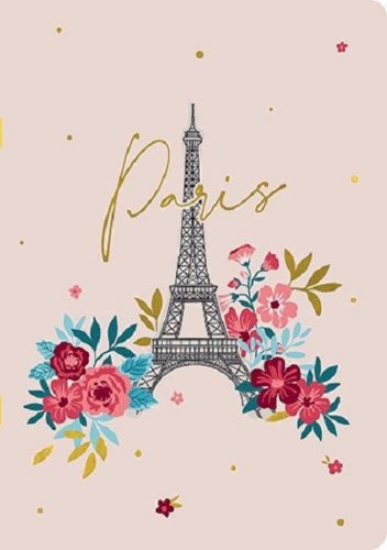 Carnet A5 - Paris En Fleurs Rose, Dictando | Kiub