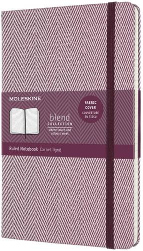 Carnet - Moleskine Blend - Large, Hard Cover, Ruled - Herringbone Purple | Moleskine