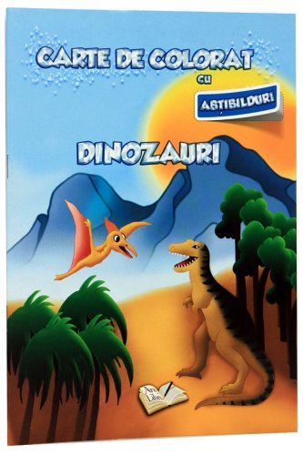 Ars Libri - Carte de colorat cu abtibilduri - dinozauri |