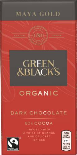 Ciocolata - 60% cocoa dark chocolate, organic 90g | green&black's