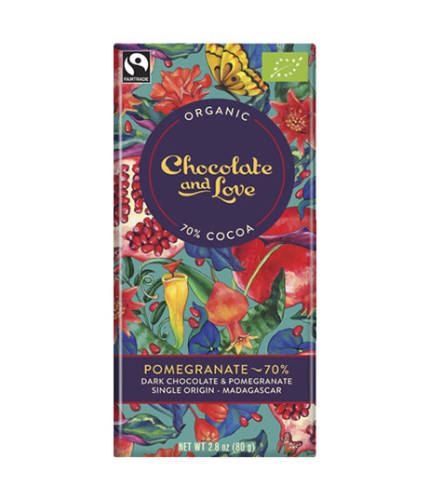 Ciocolata amaruie - Pomegranate 70% | Chocolate and Love