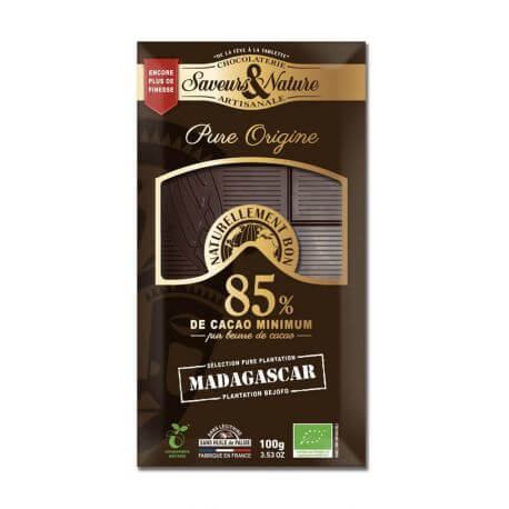 Ciocolata artizanala - 85% Cacao - Madagascar Bio | Saveurs et Nature