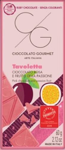 Ciocolata artizanala roz cu fructul pasiunii | Cioccolato Gourmet