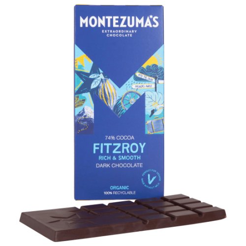Ciocolata BIO neagra - Montezuma's Fitzroy 74% cacao, 90 g | Montezuma's