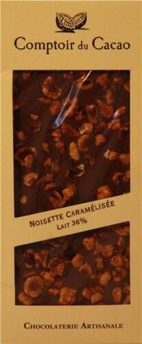 Ciocolata cu lapte si alune de padure caramelizate | Comptoir du Cacao