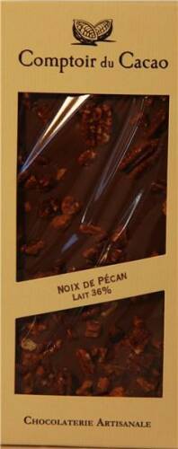 Ciocolata cu lapte si nuci pecan | Comptoir du Cacao