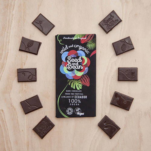 Ciocolata neagra 100% cacao - Salbatic si organic | Seed and Bean