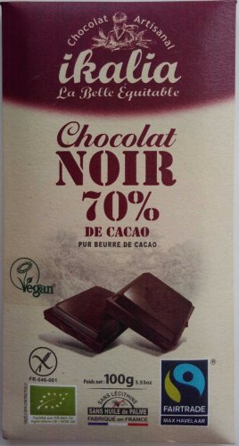 Ciocolata neagra - 70% cacao Bio | Ikalia