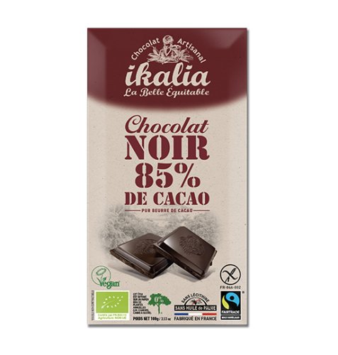 Ciocolata neagra - 85% cacao Bio | Ikalia