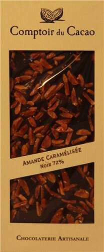 Ciocolata neagra cu migdale caramelizate | Comptoir du Cacao
