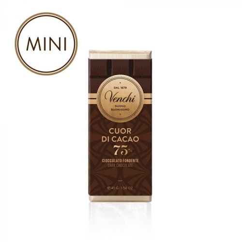 Ciocolata neagra - Cuor di Cacao 75% Mini | Venchi