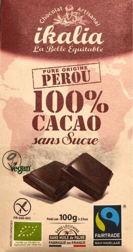 Ciocolata neagra fara zahar Bio | Ikalia