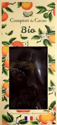 Ciocolata - organic gourmet bar dark - candied orange bio | comptoir du cacao