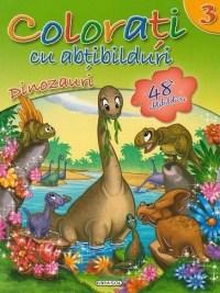 Colorati cu abtibilduri 3 - Dinozauri (48 abtibilduri) | 
