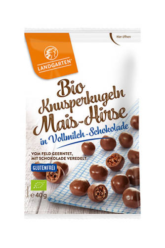 Crunchy snack in ciocolata cu lapte ECO | Landgarten