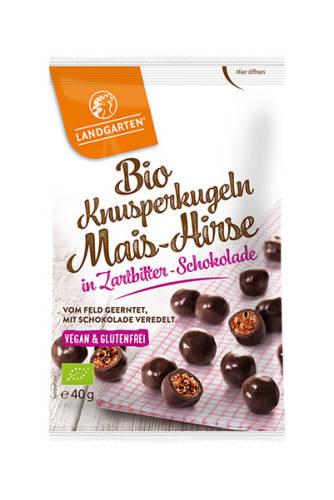 Crunchy snack in ciocolata neagra ECO | Landgarten