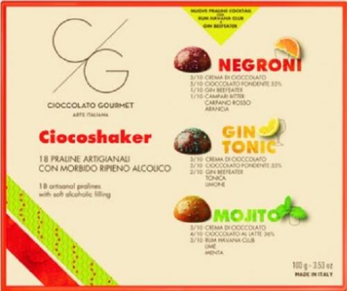 Cutie cu praline din ciocolata artizanala cu alcool - Ciocoshaker | Cioccolato Gourmet
