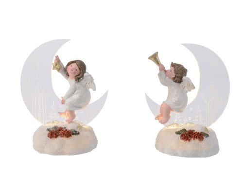 Decoratiune - angel with moon - mai multe modele | kaemingk