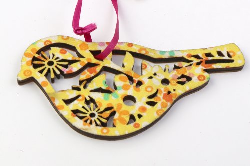 Decoratiune Craciun - Bird-Flowers and Butterfly, 12x8cm | Active Learning Depozit Magazine