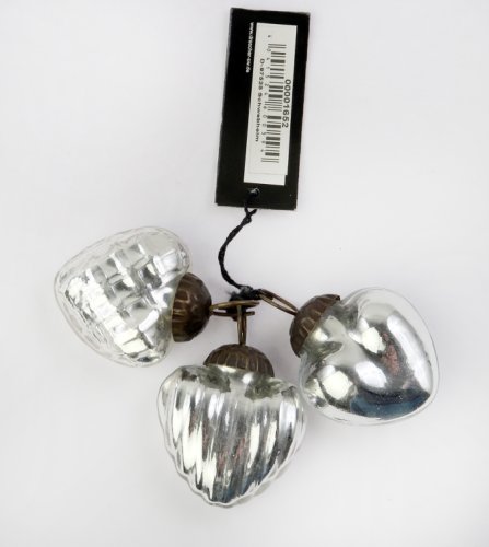 Decoratiune Craciun - Glass Heart, 3 pieces 4cm | Drescher