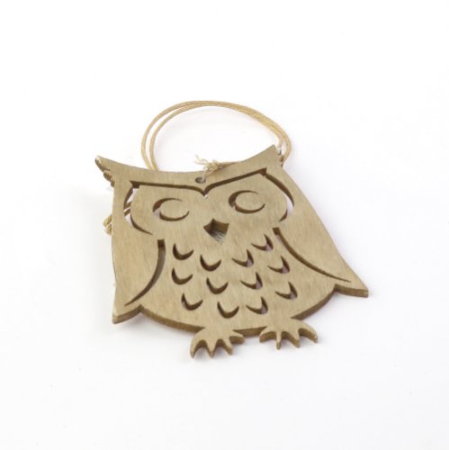 Decoratiune Craciun - Wooden Owl On String, 6.5x8cm | Drescher