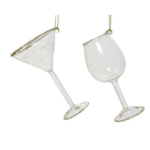 Decoratiune - Drinking Glass Hanger - Clear and Gold - mai multe modele | Kaemingk