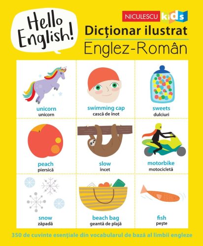 Dictionar ilustrat englez-roman - Hallo English! | Sam Hutchinson