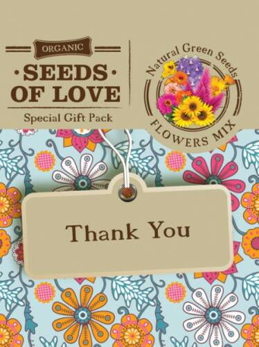 Felicitare Eco - Seeds of Love - Thank You | Natural Green Seeds
