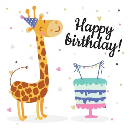 Felicitare - Happy Birthday girafa | Felicis