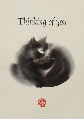 Felicitare - Thinking Cat | Amber Lotus Publishing