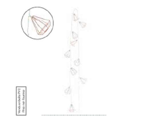 Ghirlanda led- Diaman-Rose cuivre | Sema Design