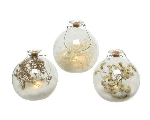 Glob decorativ - Dried Flower Filled LED Indoor - mai multe modele | Kaemingk