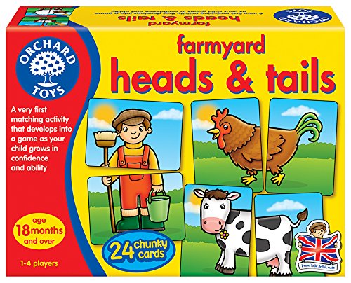 Joc educativ asociere prietenii de la ferma - Farmyard Heads & Tails | Orchard Toys