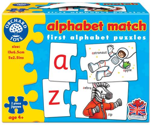 Joc educativ - puzzle in limba engleza invata alfabetul prin asociere - Alphabet Match | Orchard Toys