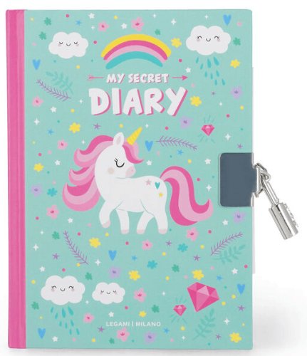 Jurnal cu lacat si cheie - My Secret Diary - Unicorn | Legami