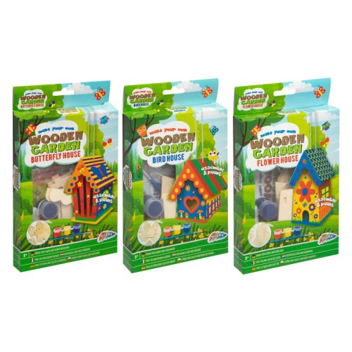 Kit de constructie - Mini bird house wood - 3 modele | Grafix