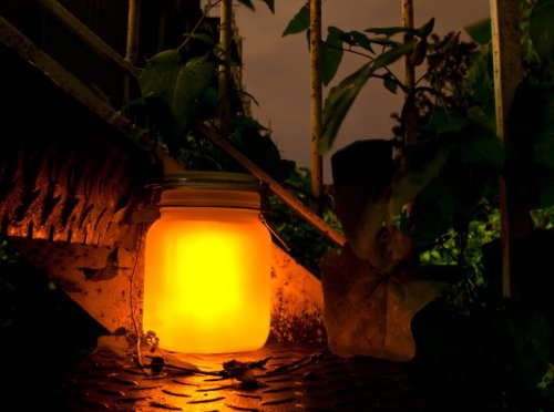 Lampa cu incarcare solara in forma de borcan - Yellow | Suck Uk