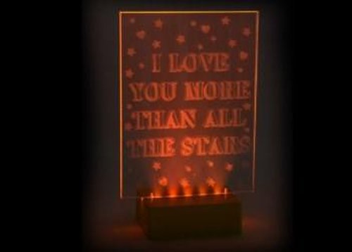 Lampa de veghe - I love you more than all the stars | Think Pink