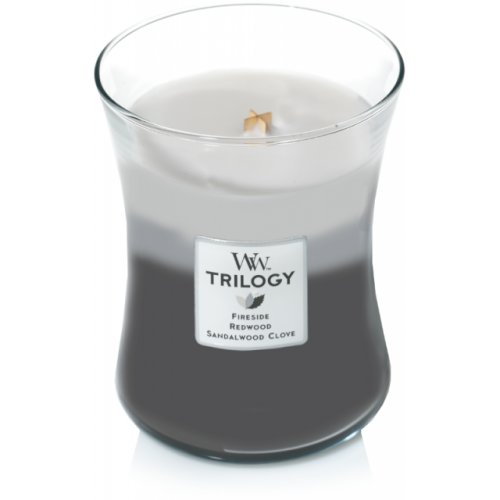 Lumanare parfumata - Trilogy Warm Woods, Medium Jar | WoodWick