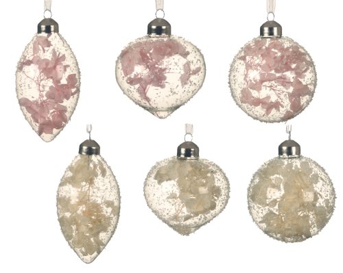 Ornament brad - Glass Slag Spiraea - Pink-Warm White, mai multe modele | Kaemingk