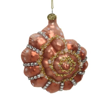 Ornament brad - Shell Glass Beads - Brown | Kaemingk